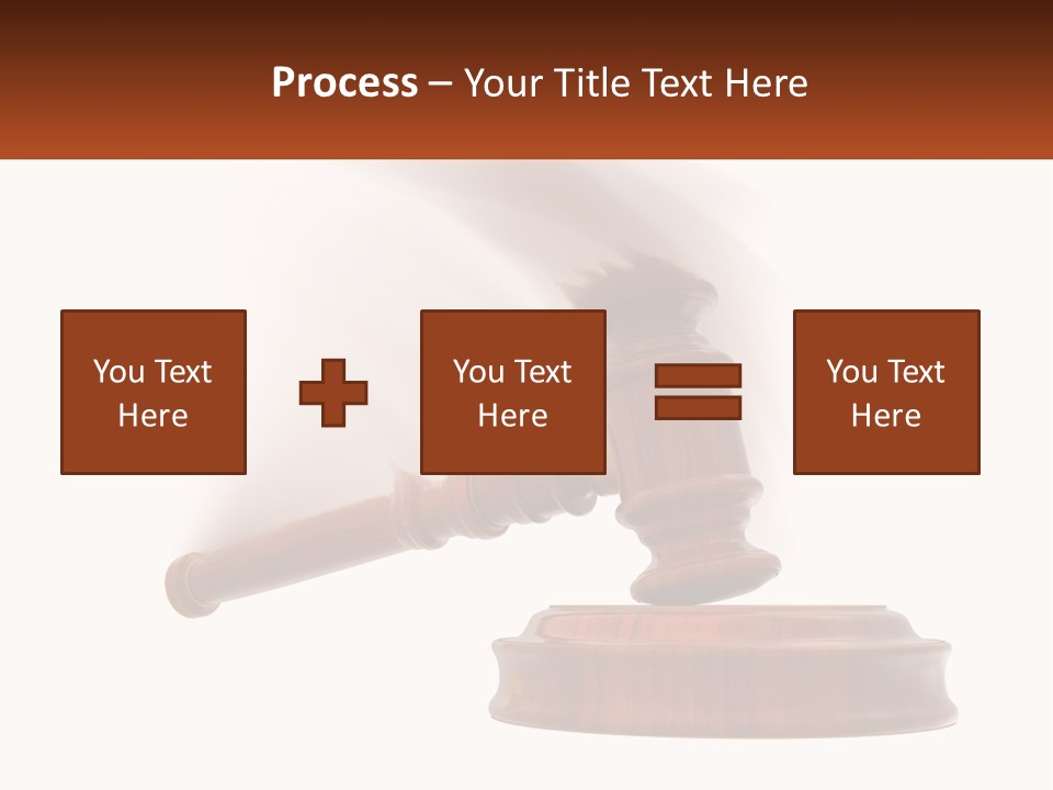 A Wooden Judge's Hammer On Top Of A Wooden Table PowerPoint Template