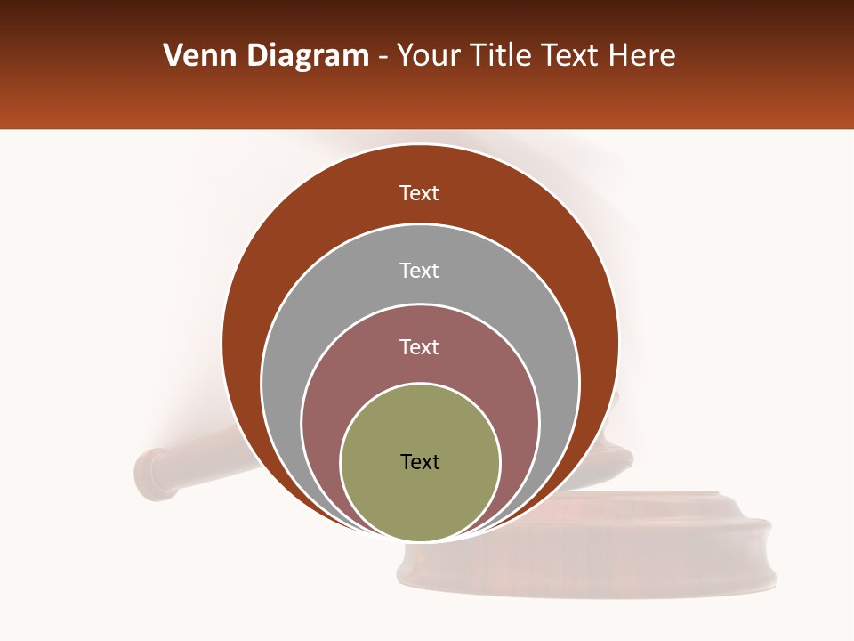 A Wooden Judge's Hammer On Top Of A Wooden Table PowerPoint Template