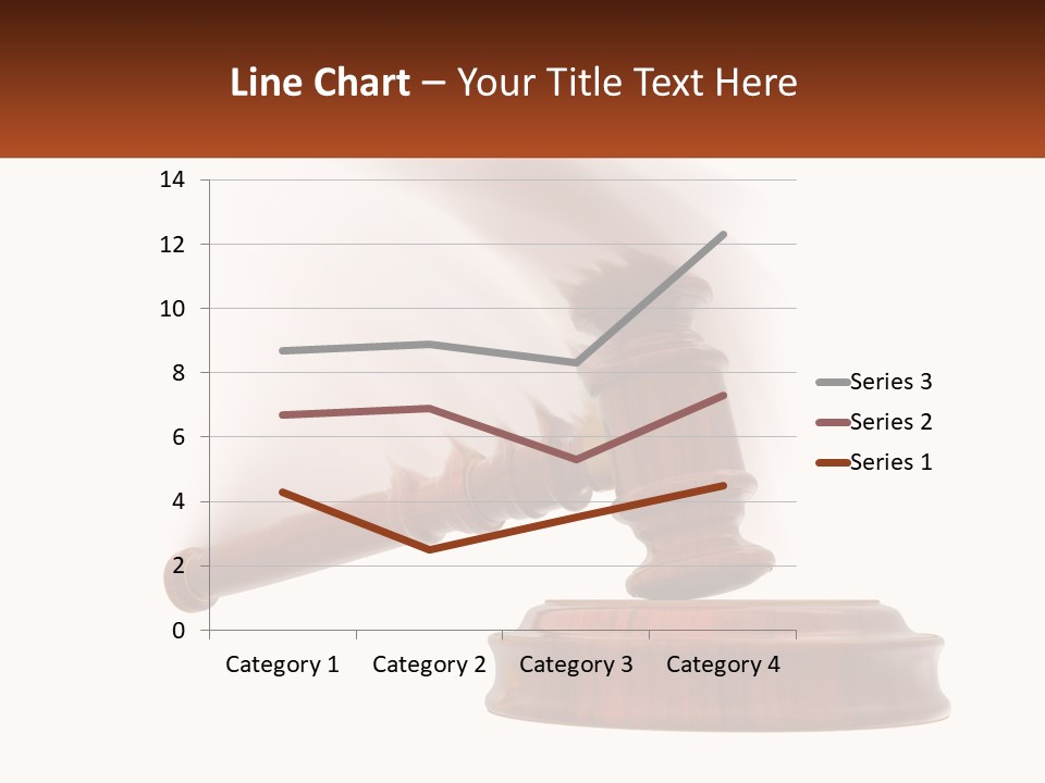 A Wooden Judge's Hammer On Top Of A Wooden Table PowerPoint Template