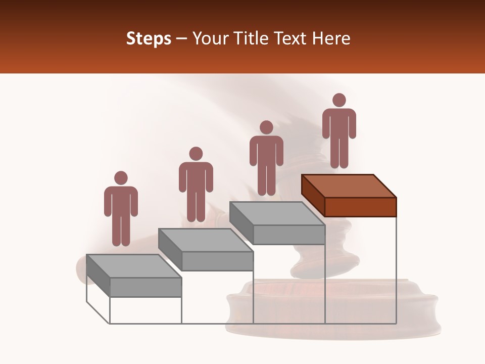 A Wooden Judge's Hammer On Top Of A Wooden Table PowerPoint Template