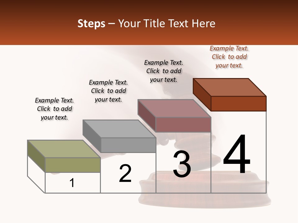 A Wooden Judge's Hammer On Top Of A Wooden Table PowerPoint Template