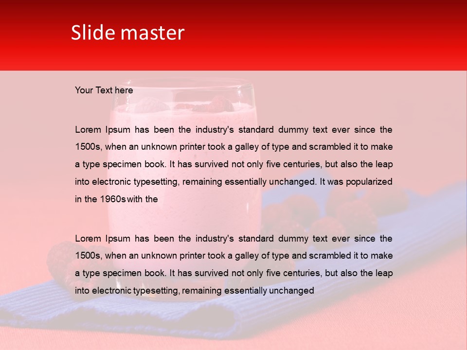 Red Summer Healthy PowerPoint Template