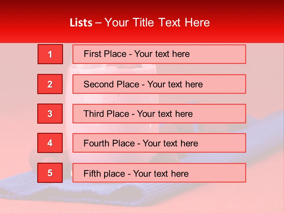 Red Summer Healthy PowerPoint Template