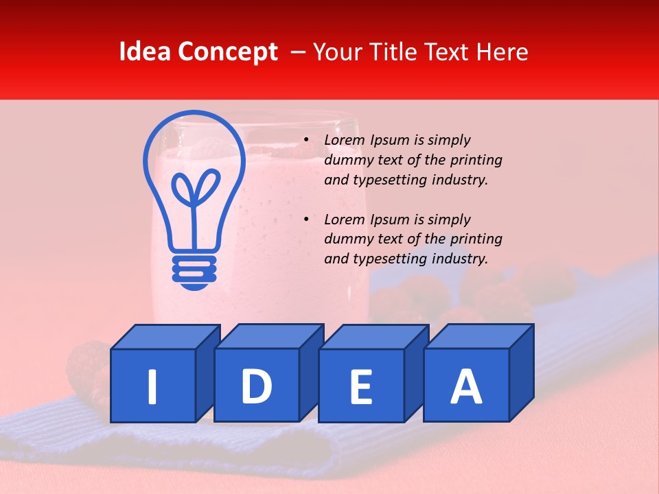 Red Summer Healthy PowerPoint Template