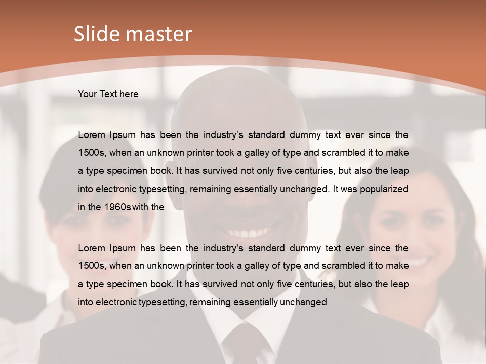 Male Leader Office PowerPoint Template