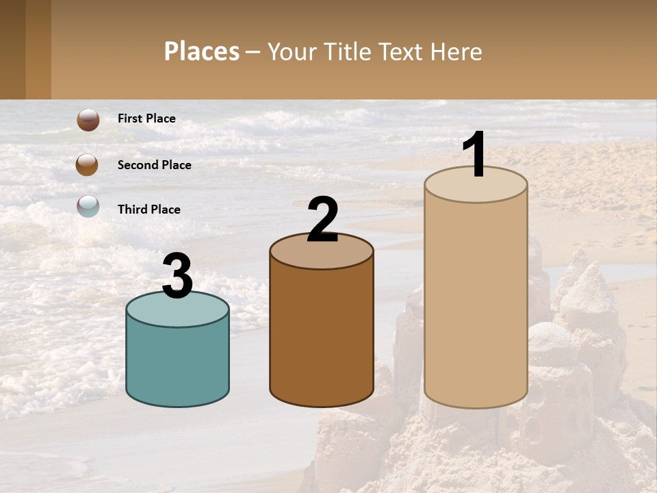 Tourist Coastline Wave PowerPoint Template