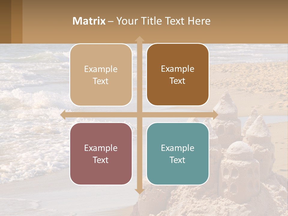 Tourist Coastline Wave PowerPoint Template