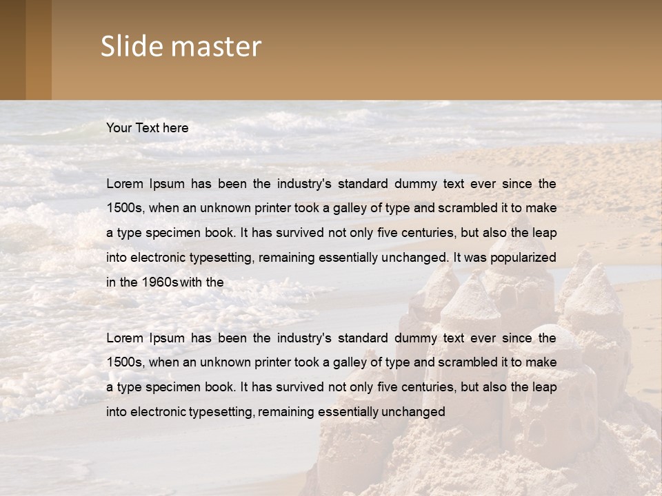 Tourist Coastline Wave PowerPoint Template