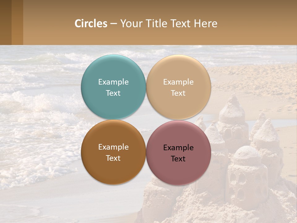 Tourist Coastline Wave PowerPoint Template