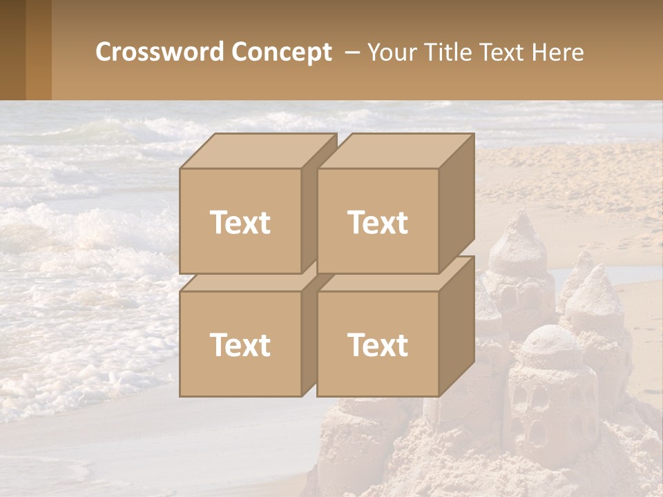 Tourist Coastline Wave PowerPoint Template