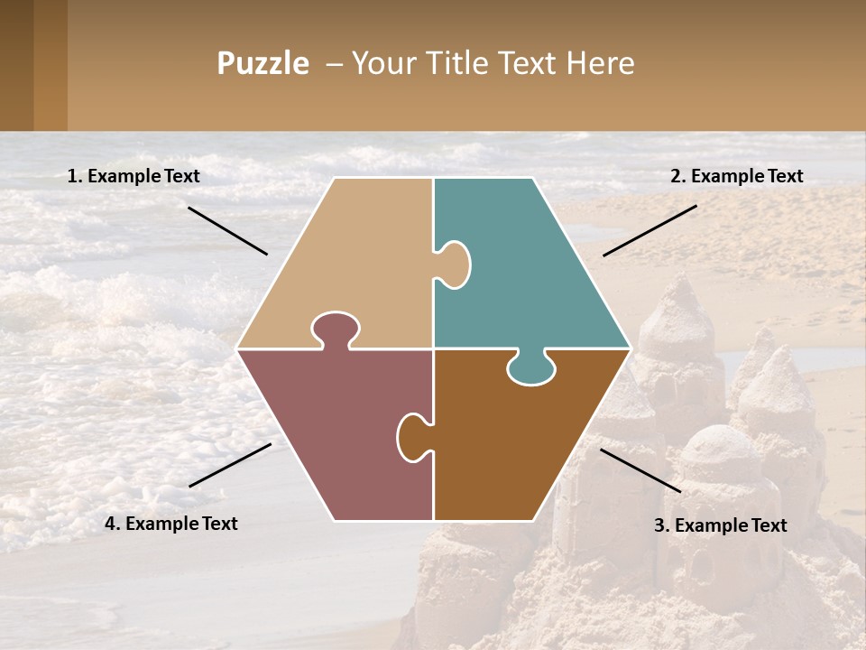 Tourist Coastline Wave PowerPoint Template