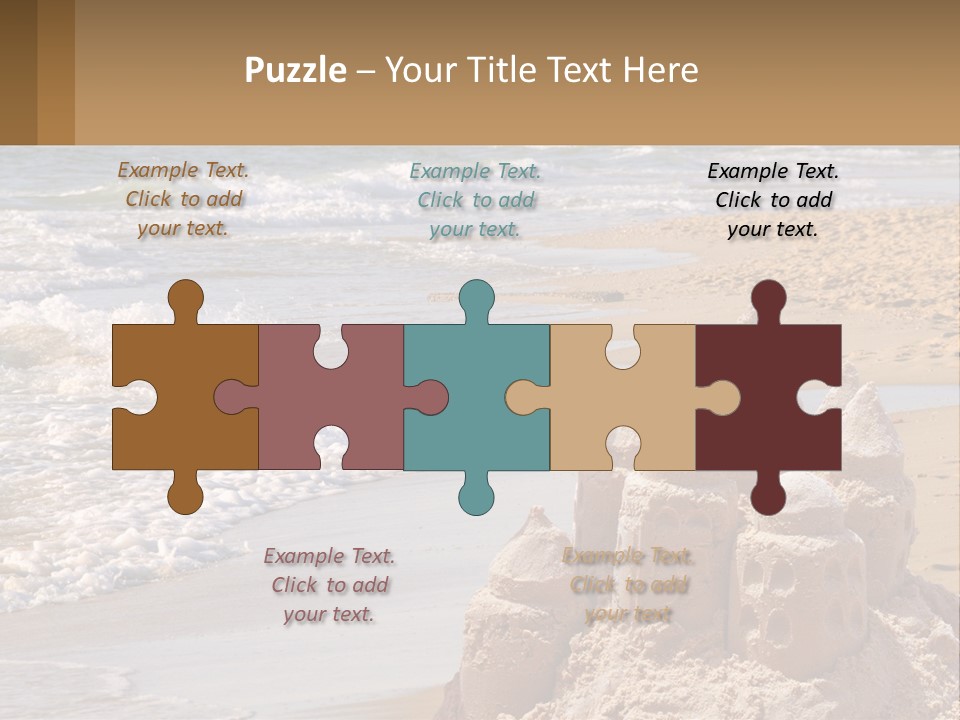 Tourist Coastline Wave PowerPoint Template