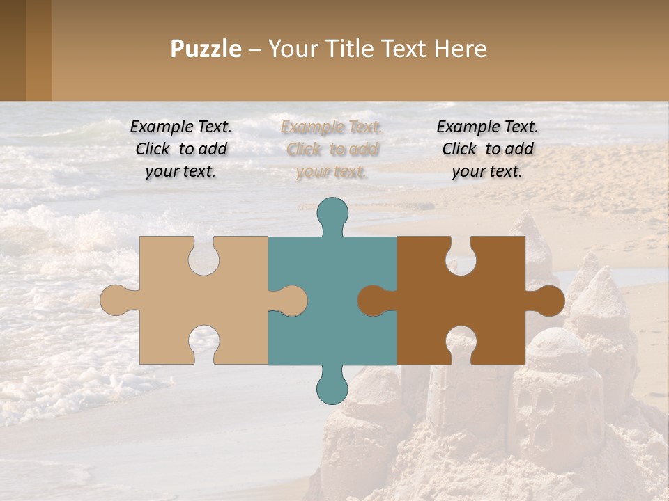 Tourist Coastline Wave PowerPoint Template