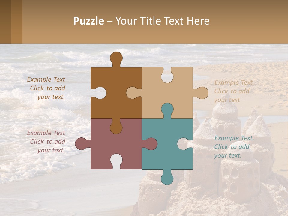 Tourist Coastline Wave PowerPoint Template