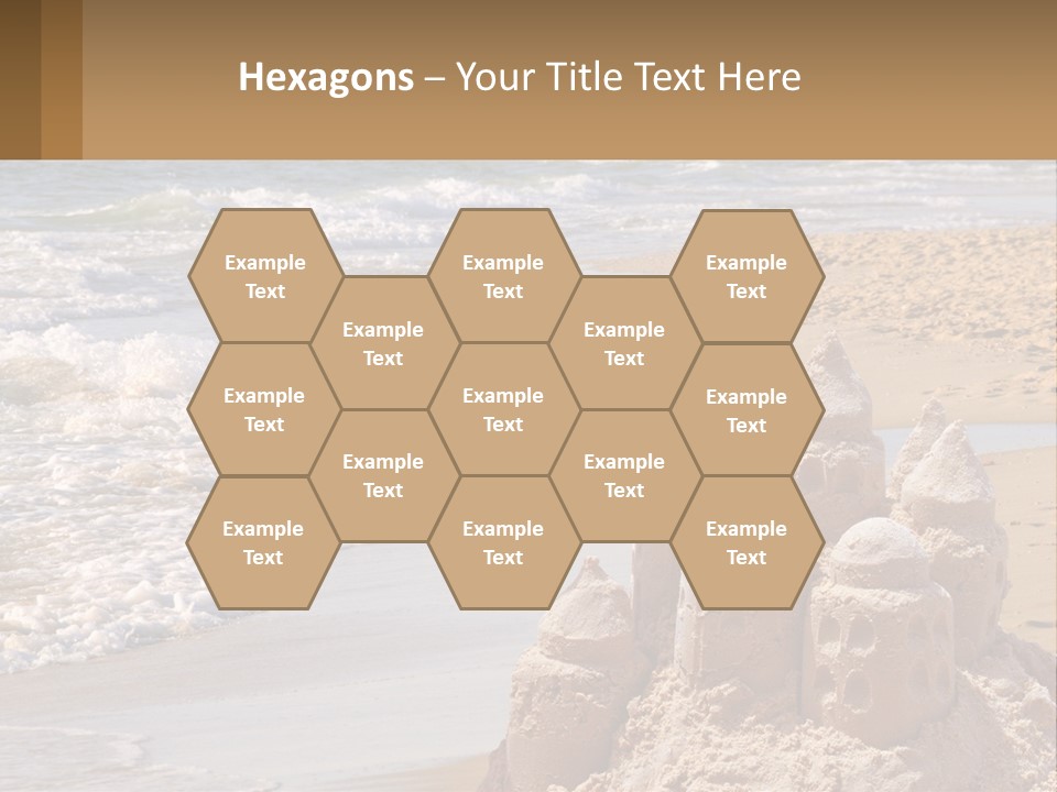 Tourist Coastline Wave PowerPoint Template