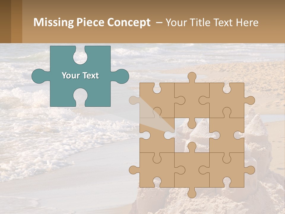 Tourist Coastline Wave PowerPoint Template