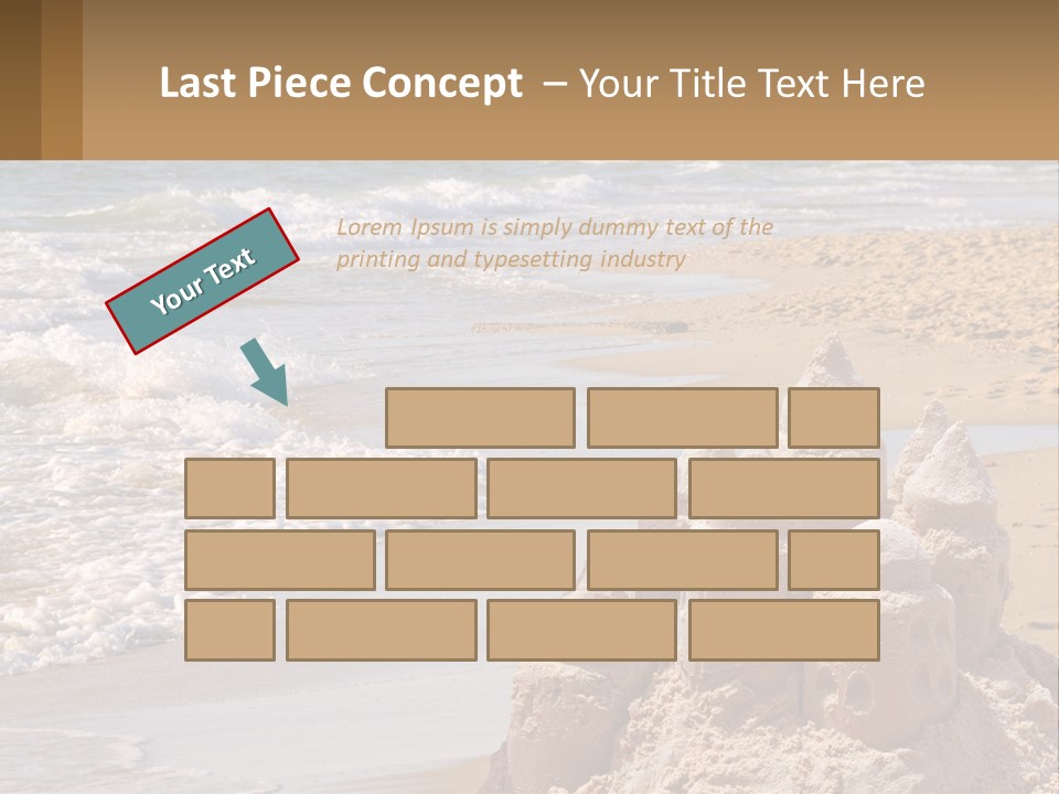 Tourist Coastline Wave PowerPoint Template