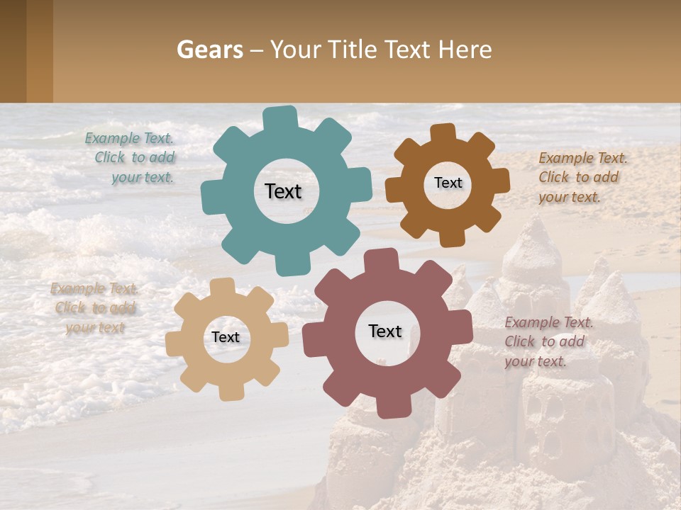 Tourist Coastline Wave PowerPoint Template