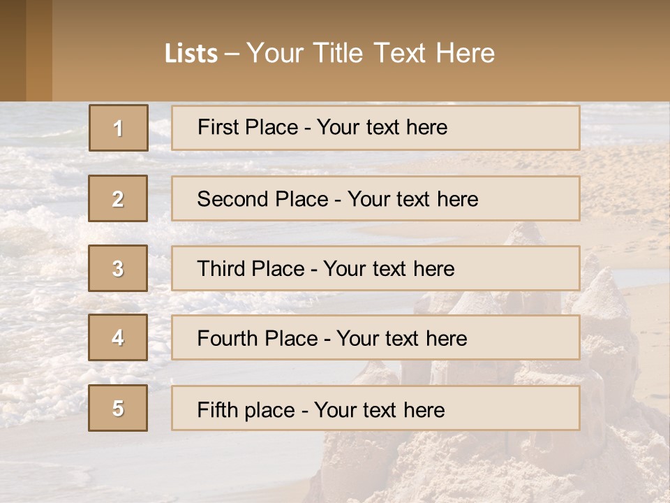Tourist Coastline Wave PowerPoint Template