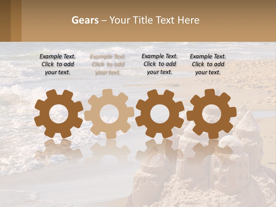 Tourist Coastline Wave PowerPoint Template