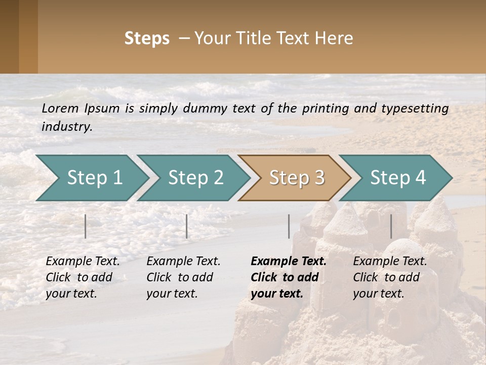 Tourist Coastline Wave PowerPoint Template