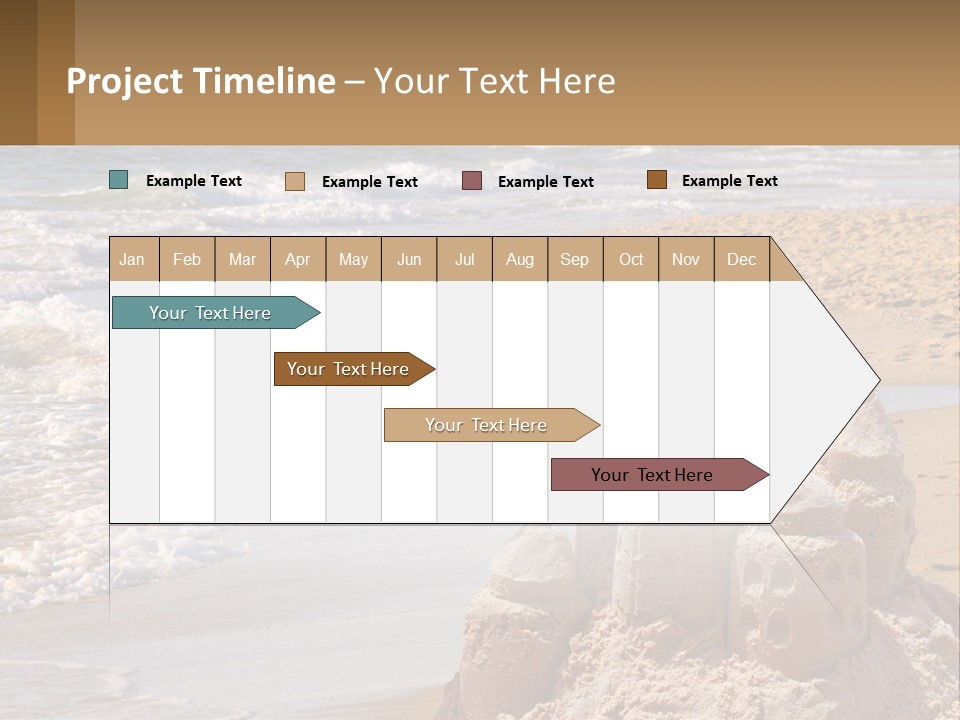 Tourist Coastline Wave PowerPoint Template