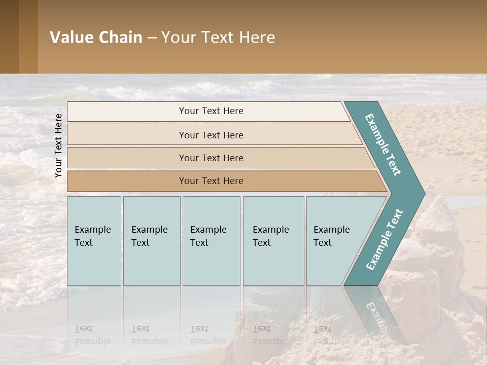 Tourist Coastline Wave PowerPoint Template