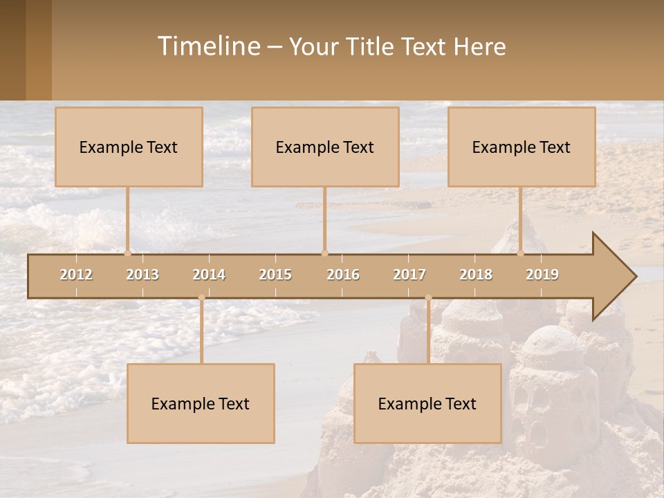 Tourist Coastline Wave PowerPoint Template