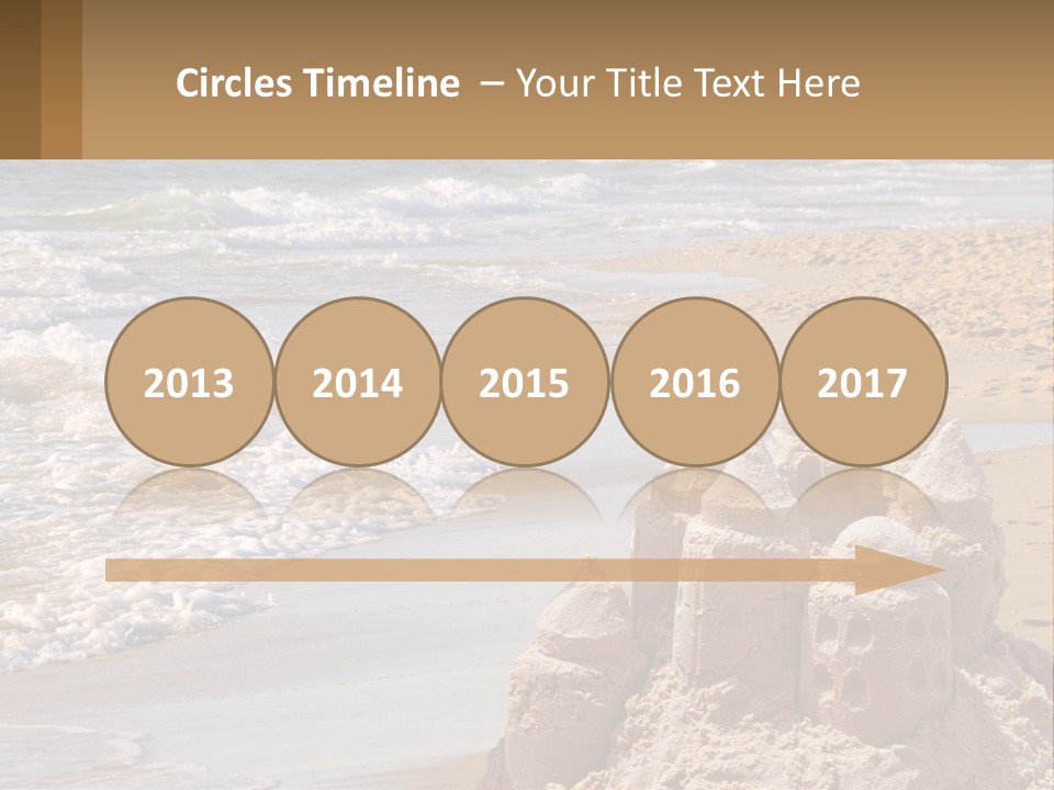 Tourist Coastline Wave PowerPoint Template