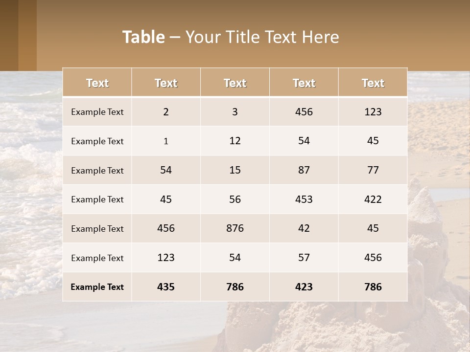 Tourist Coastline Wave PowerPoint Template