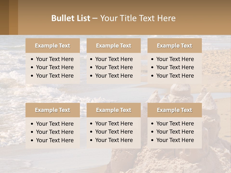 Tourist Coastline Wave PowerPoint Template