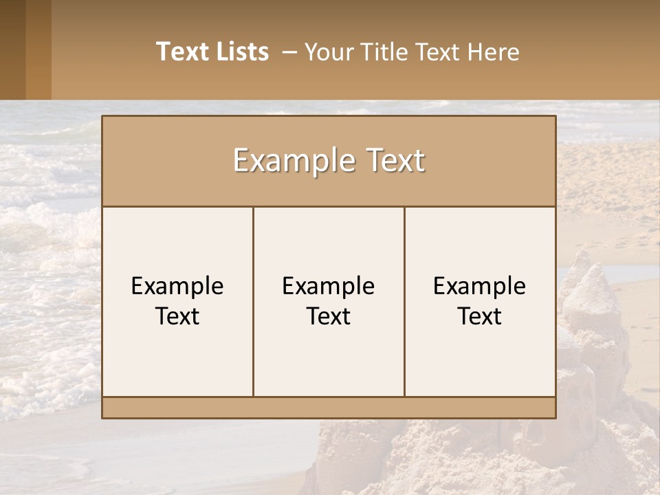 Tourist Coastline Wave PowerPoint Template