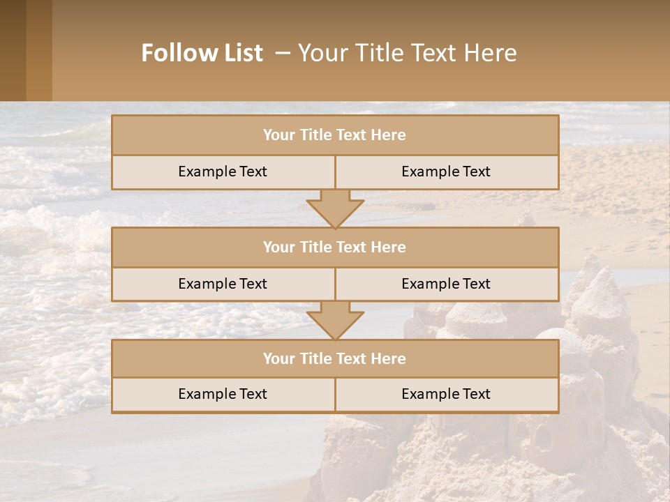 Tourist Coastline Wave PowerPoint Template