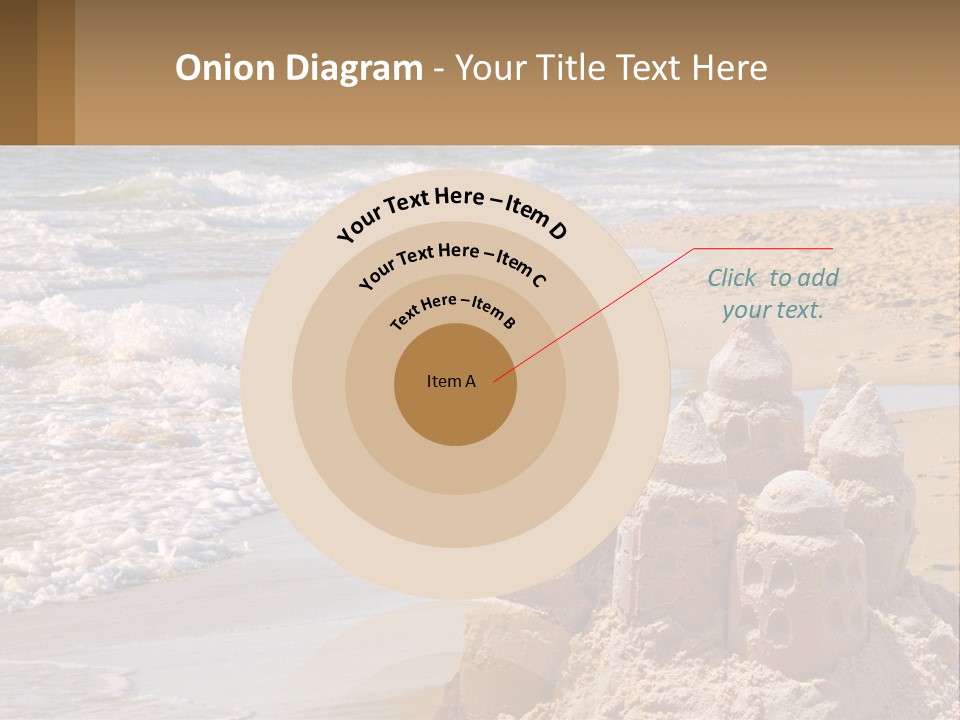 Tourist Coastline Wave PowerPoint Template