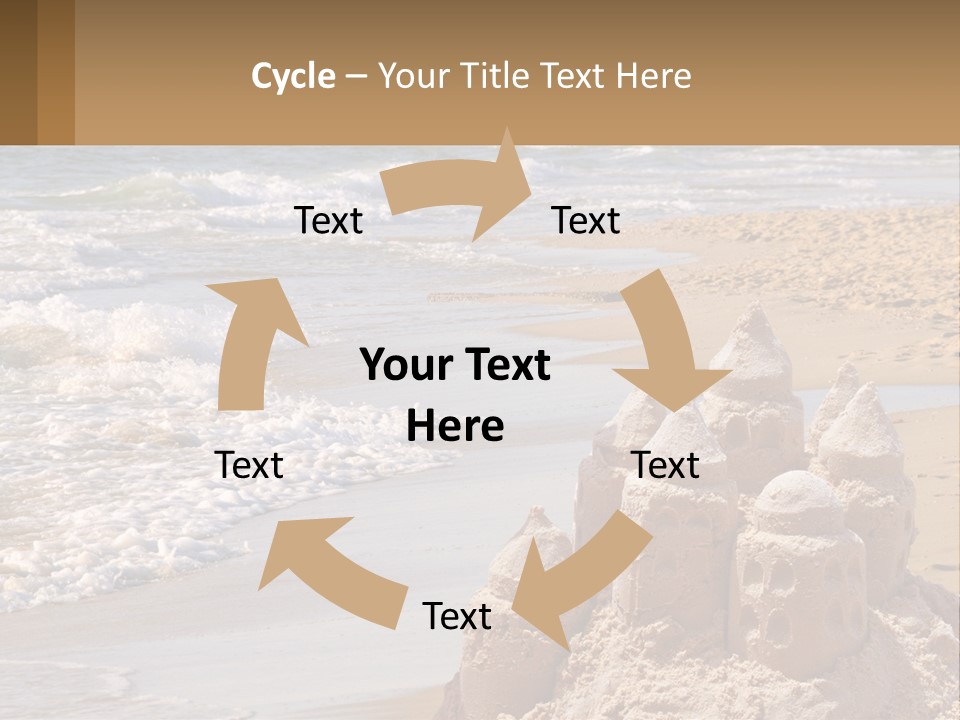 Tourist Coastline Wave PowerPoint Template