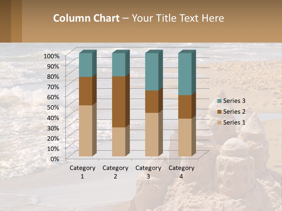 Tourist Coastline Wave PowerPoint Template