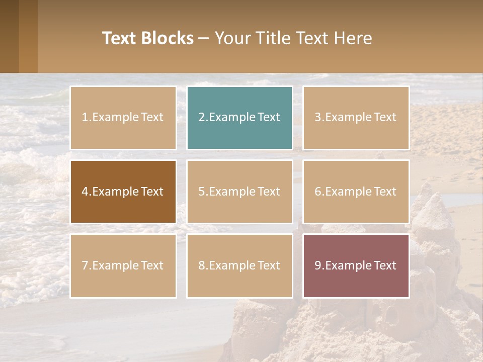 Tourist Coastline Wave PowerPoint Template