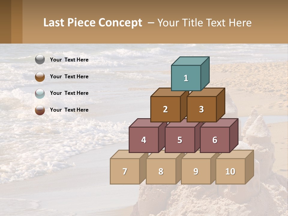 Tourist Coastline Wave PowerPoint Template