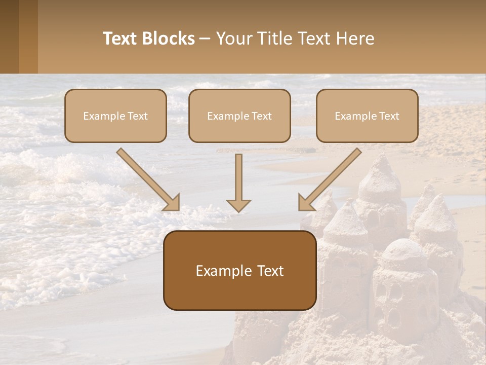 Tourist Coastline Wave PowerPoint Template