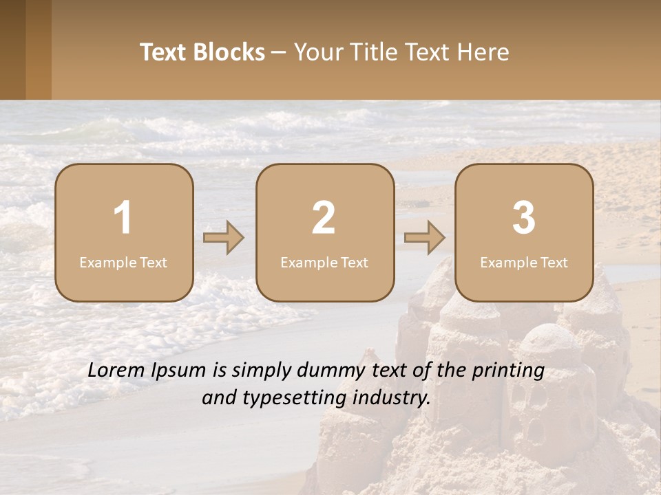 Tourist Coastline Wave PowerPoint Template