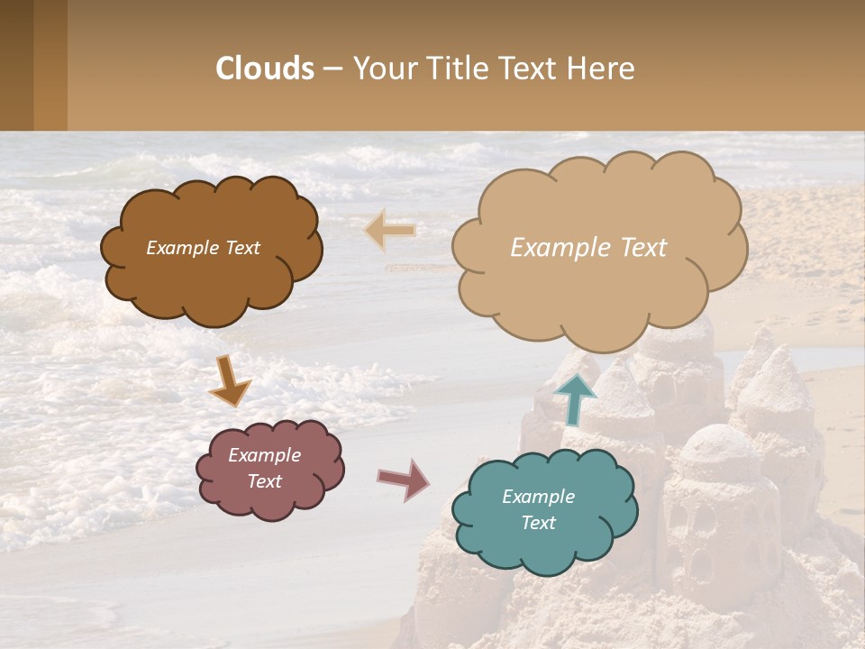 Tourist Coastline Wave PowerPoint Template