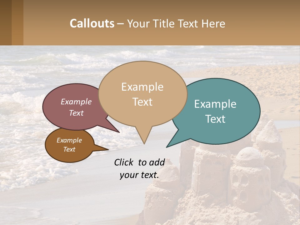 Tourist Coastline Wave PowerPoint Template