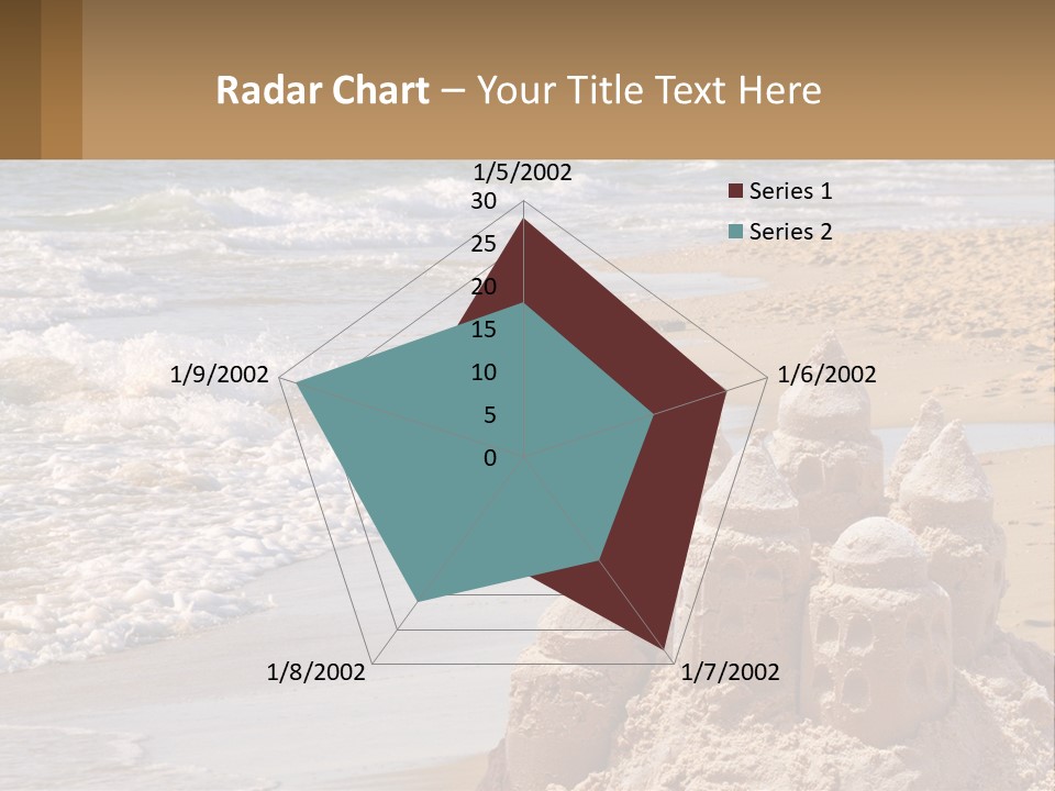 Tourist Coastline Wave PowerPoint Template