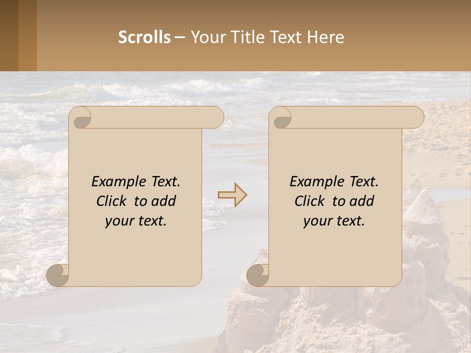 Tourist Coastline Wave PowerPoint Template
