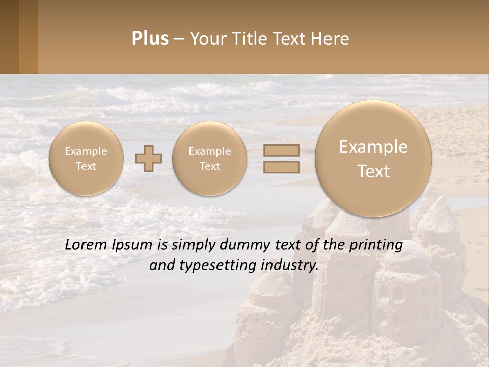 Tourist Coastline Wave PowerPoint Template