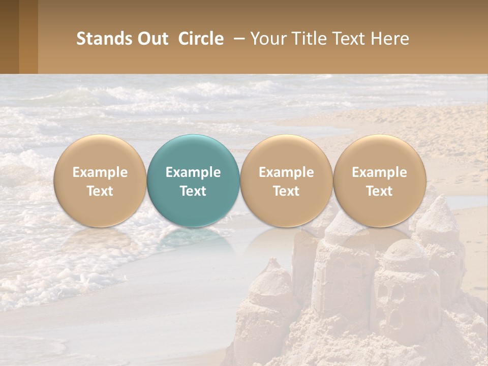 Tourist Coastline Wave PowerPoint Template