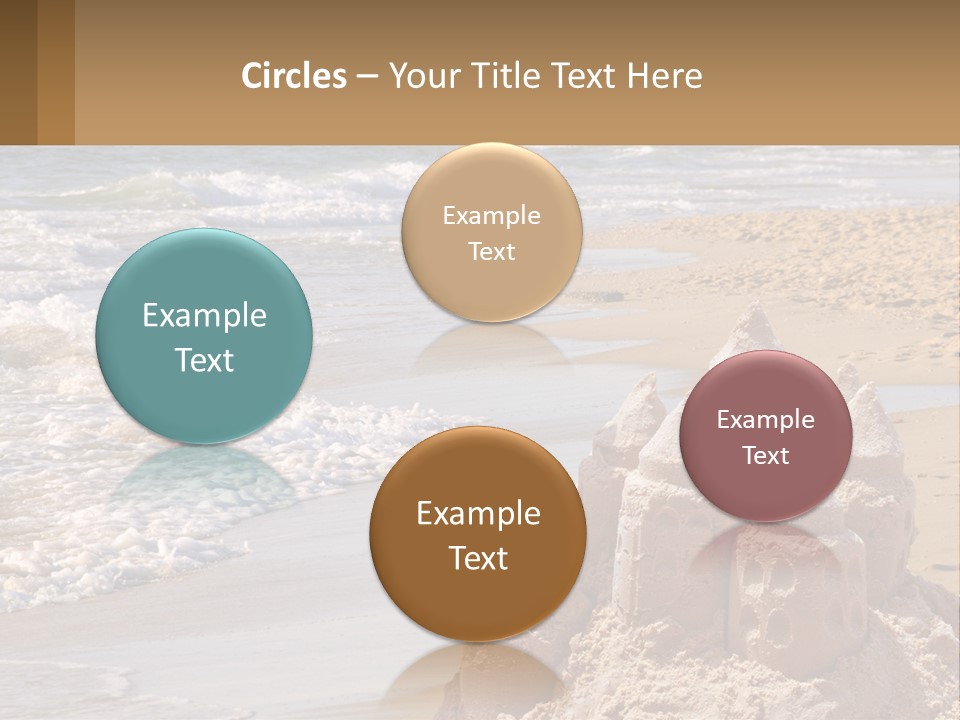 Tourist Coastline Wave PowerPoint Template