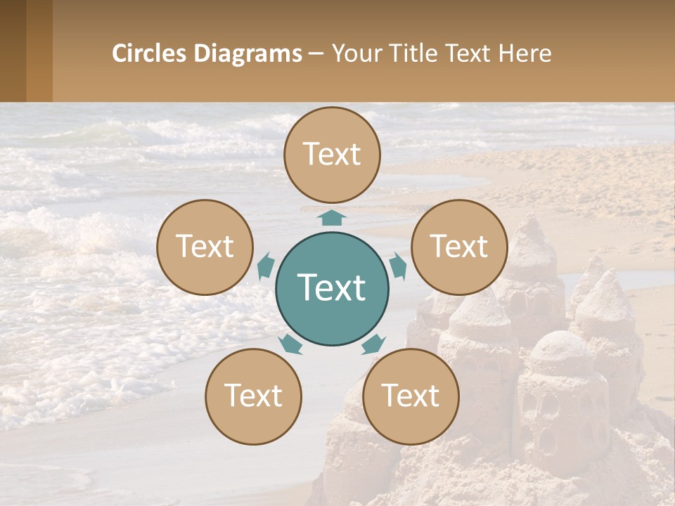 Tourist Coastline Wave PowerPoint Template