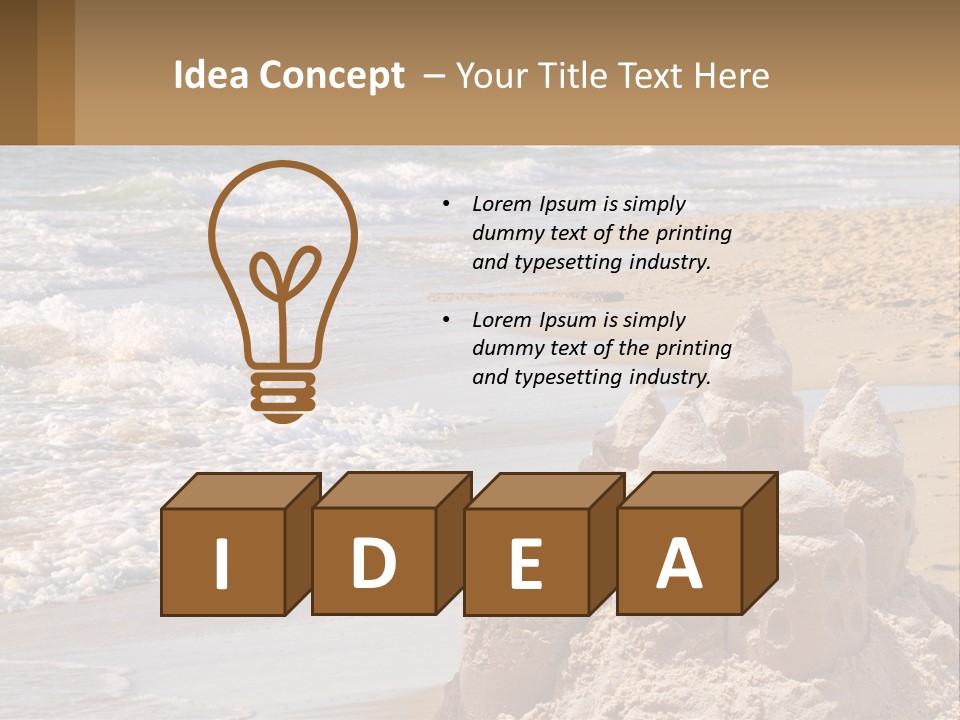 Tourist Coastline Wave PowerPoint Template