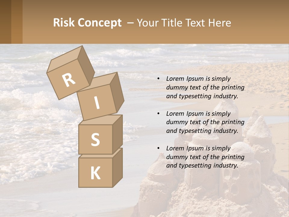 Tourist Coastline Wave PowerPoint Template